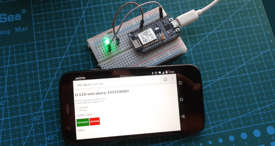 PRÁCTICA 2: Servidor WEB modo ACCESS POINT con procesador ESP– Encendido y apagado de un LED