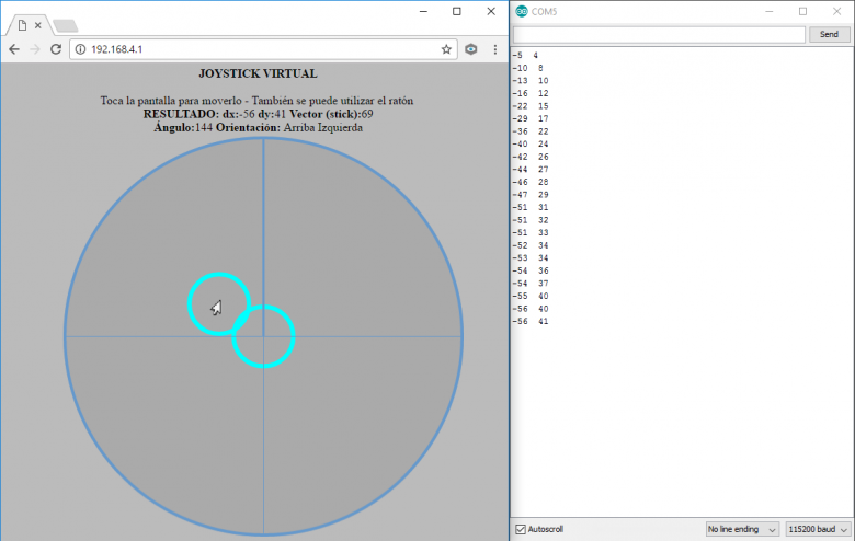 Virtual_JoyStick_Serial port